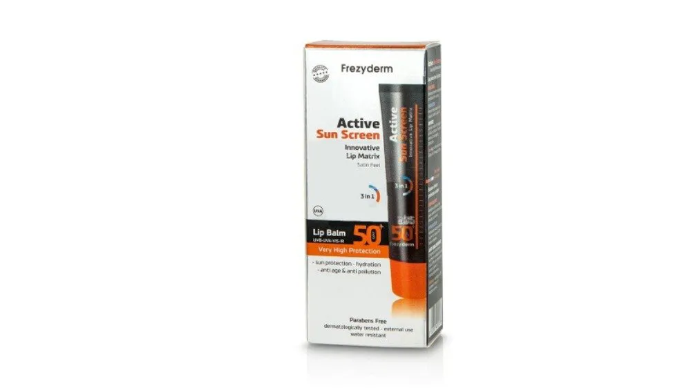 Frezyderm Active Sun Screen SPF50+ Lip Balm Αντιηλ. Προστασία Για Τα Χείλη 15ml