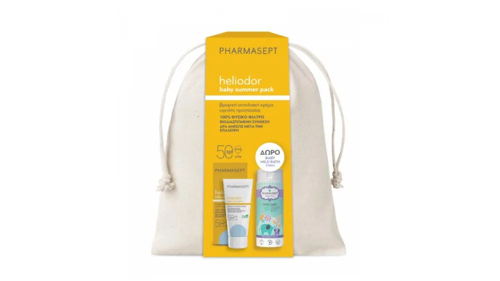 Pharmasept Heliodor Baby Sun Cream SPF50 50ml & Baby Mild Bath 250ml