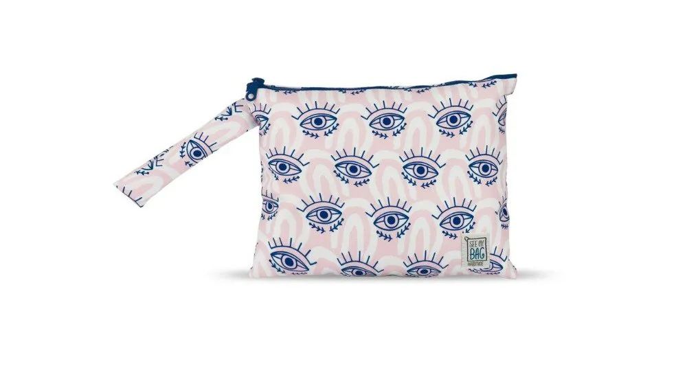 See My Bag Wet Bag Small Evil Eye Rosa